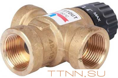 Смесительный клапан STOUT 3/4 ВР 35-60°С KV 1,6 м3/ч