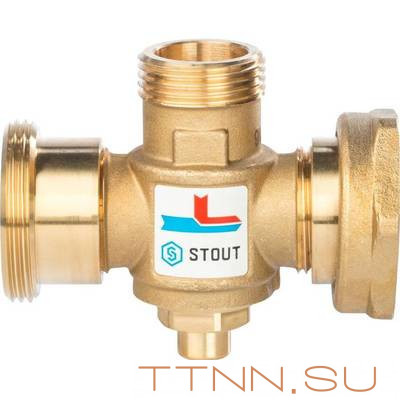 Смесительный клапан STOUT G 1 1/2M-G 1 1/2F-G 1 M 60°С Смесительный клапан STOUT G 1 1/2M-G 1 1/2F-G 1 M 60°С