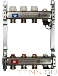 Коллектор с запорными клапанами STOUT SMS-0932-000003 Коллектор с запорными клапанами STOUT SMS-0932-000003