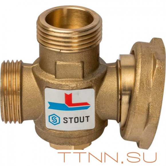 Смесительный клапан STOUT G 1 M-G 1 1/2 F-G 1 M 70°С