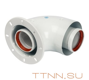 Адаптер коаксиальный STOUT для котла 90° D60/100