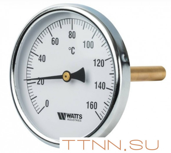 Термометр биметаллический с погружной гильзой Watts F+R801 (T) 63/50 резьба с самоуплотнением Термометр биметаллический с погружной гильзой Watts F+R801 (T) 63/50 резьба с самоуплотнением
