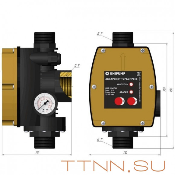 Блок управления двумя насосами Unipump ТУРБИПРЕСС Б2