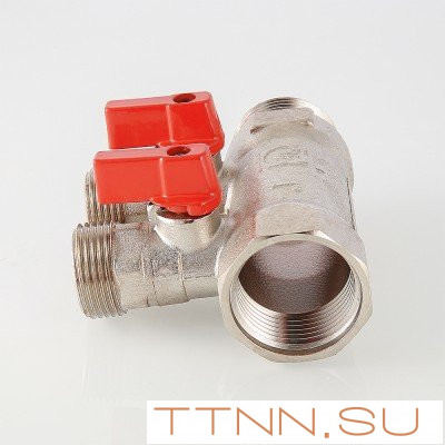 Коллектор с отсекающими кранами Valtec 1"х2 выхода Евроконус 3/4 VTc.580.NE.0602