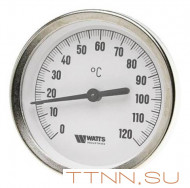 Термометр биметаллический с погружной гильзой Watts F+R801 (T) 80/50 резьба с самоуплотнением Термометр биметаллический с погружной гильзой Watts F+R801 (T) 80/50 резьба с самоуплотнением