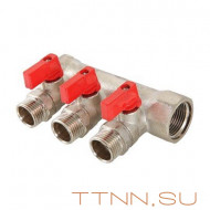 Коллектор с отсекающими кранами Valtec 1*3*1/2 VT.580 Коллектор с отсекающими кранами Valtec 1*3*1/2 VT.580