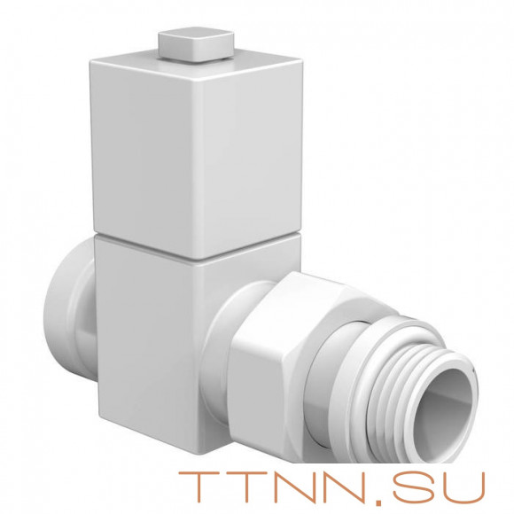 Набор вентелей Royal Thermo CUBE, ПРЯМОЙ, (2 шт) белый Набор вентелей Royal Thermo CUBE, ПРЯМОЙ, (2 шт) белый