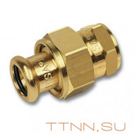 Пресс-фитинг Sanha, бронза, сгон ВПр-ВР с плоск.упл. 15x1/2 для медных труб прессовой Пресс-фитинг Sanha, бронза, сгон ВПр-ВР с плоск.упл. 15x1/2 для медных труб прессовой