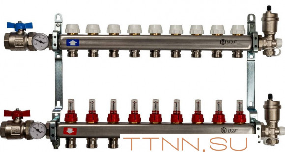 Коллектор с расходомерами STOUT SMS 0907 000009