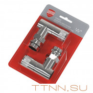 Набор вентелей Royal Thermo PIANO, УГЛОВОЙ, (2 шт) хром Набор вентелей Royal Thermo PIANO, УГЛОВОЙ, (2 шт) хром