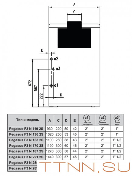 Напольный газовый котел Ferroli PEGASUS F3 N 187 2S (0E2LCAWA)