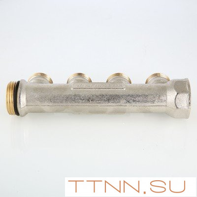 Коллектор Valtec 4 выхода х1" х евроконус 3/4 VTc.500 NE