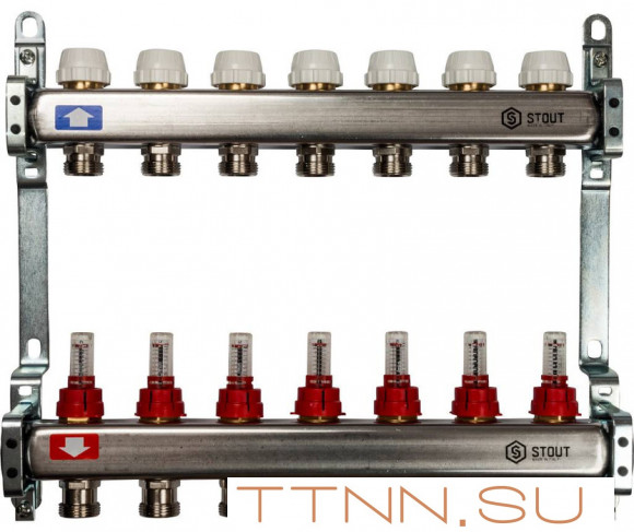 Коллектор с расходомерами STOUT SMS 0917 000007