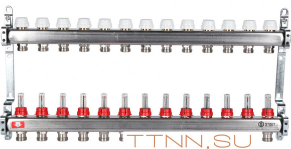 Коллектор с расходомерами STOUT SMS 0917 000013