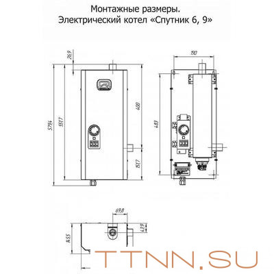 Электрический котел Теплодар СПУТНИК электро 6 белый Электрический котел Теплодар СПУТНИК электро 6 белый