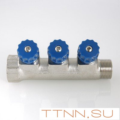 Коллектор с регулировочными вентилями и наружной резьбой Valtec 1*3*1/2  VT.560.N