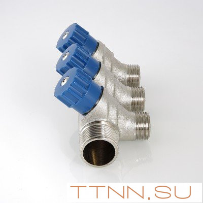 Коллектор с регулировочными вентилями и наружной резьбой Valtec 3/4*4*1/2 VT.560.N Коллектор с регулировочными вентилями и наружной резьбой Valtec 3/4*4*1/2 VT.560.N