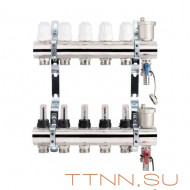 Коллекторная группа TIM 10 выходов KC010 без кранов латунь Коллекторная группа TIM 10 выходов KC010 без кранов латунь