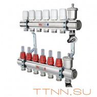 Для отопления VALTEC 1"х5 вых. Евроконус 3/4" с расходомерами в сборе Для отопления VALTEC 1"х5 вых. Евроконус 3/4" с расходомерами в сборе