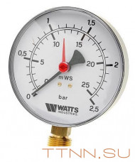 Манометр радиальный Watts F+R200 (MDR) 80/ 25x1/2" Манометр радиальный Watts F+R200 (MDR) 80/ 25x1/2"
