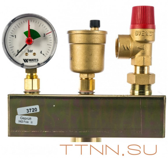 Группа безопасности Watts KSG 30/ISO2 (до 50 кВт) (в теплоизоляции)