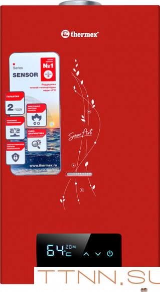 Газовый проточный водонагреватель Thermex S 20 MD (Art Red) Газовый проточный водонагреватель Thermex S 20 MD (Art Red)