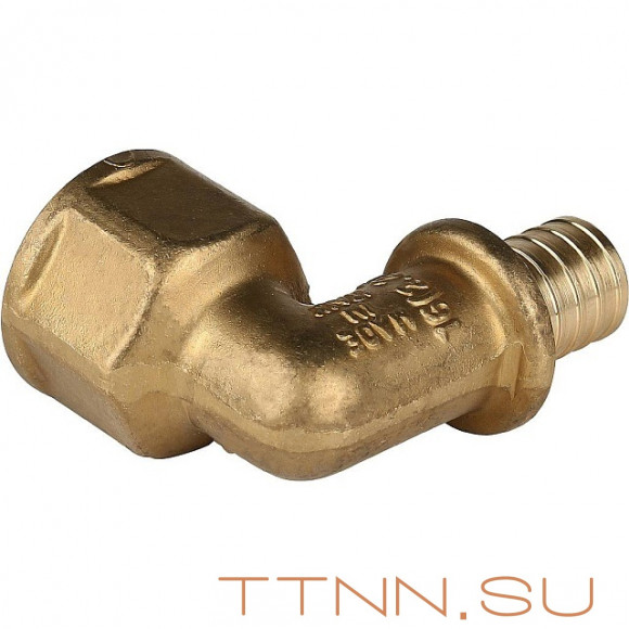 Угольник-переходник с внутренней резьбой 16xG 1/2" для труб из сшитого полиэтилена Угольник-переходник с внутренней резьбой 16xG 1/2" для труб из сшитого полиэтилена