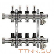 Коллекторная группа из нержавеющей стали без кранов TIM 7 выходов KCS1007 Коллекторная группа из нержавеющей стали без кранов TIM 7 выходов KCS1007