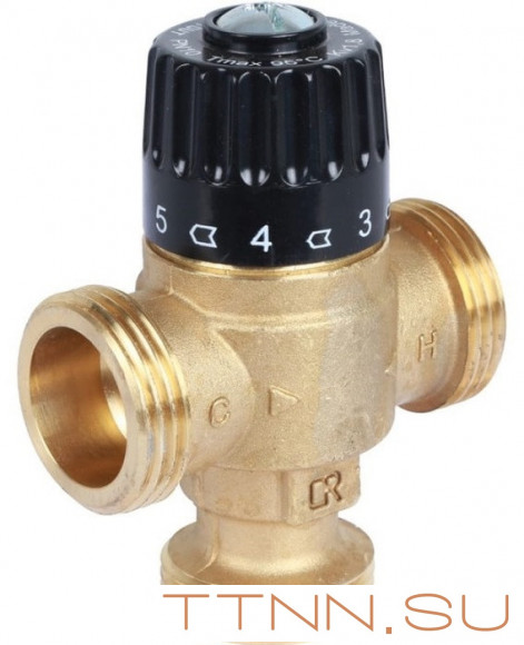 Смесительный клапан STOUT 1 НР 30-65°С KV 1,8