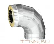 Сэндвич-отвод угол 90° Ф100х200 Сэндвич-отвод угол 90° Ф100х200